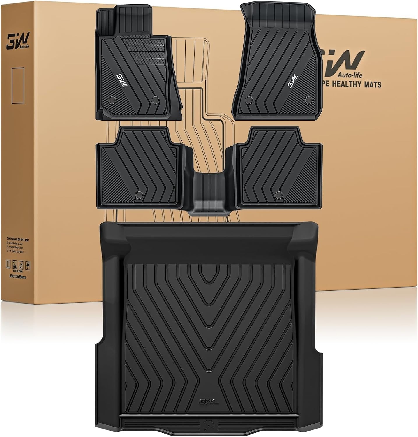 3W Floor Mats & Cargo Liner for BMW 3 Series G20 330i 2019-2026 Full Set 3W Floor Mats & Cargo Liner for BMW 3 Series G20 330i 2019-2026 Full Set