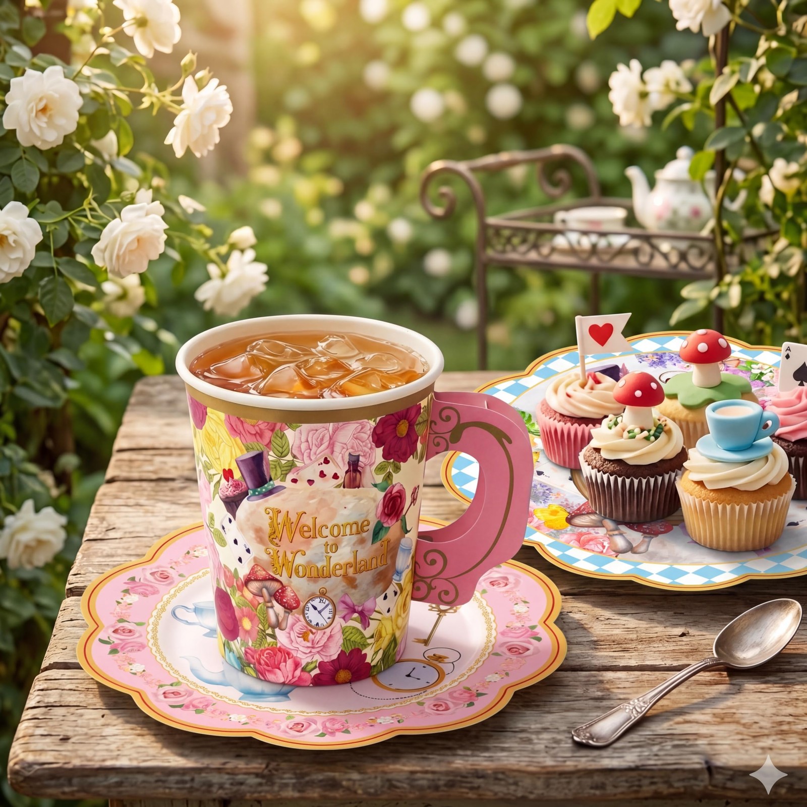 Filltouch 50 Wonderland Paper Tea Cups And Saucers Disposable Tea Party Filltouch 50 Wonderland Paper Tea Cups And Saucers Disposable Tea Party