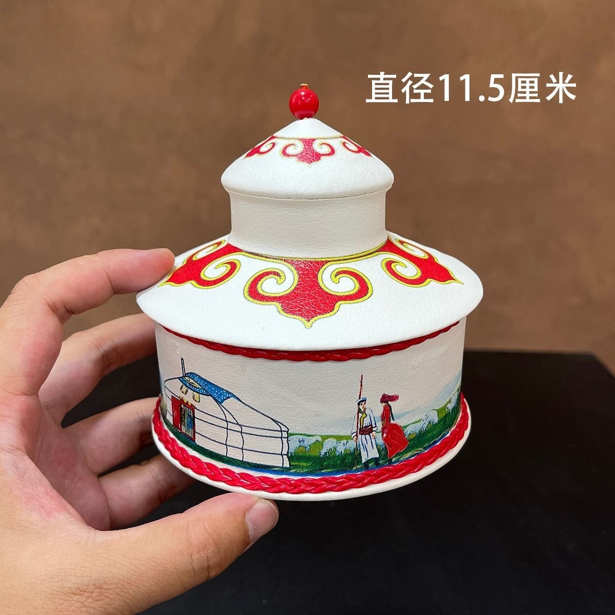Mongolian Yurt  Box Handcrafted Inner Mongolia Souvenir Storage Box 1pc