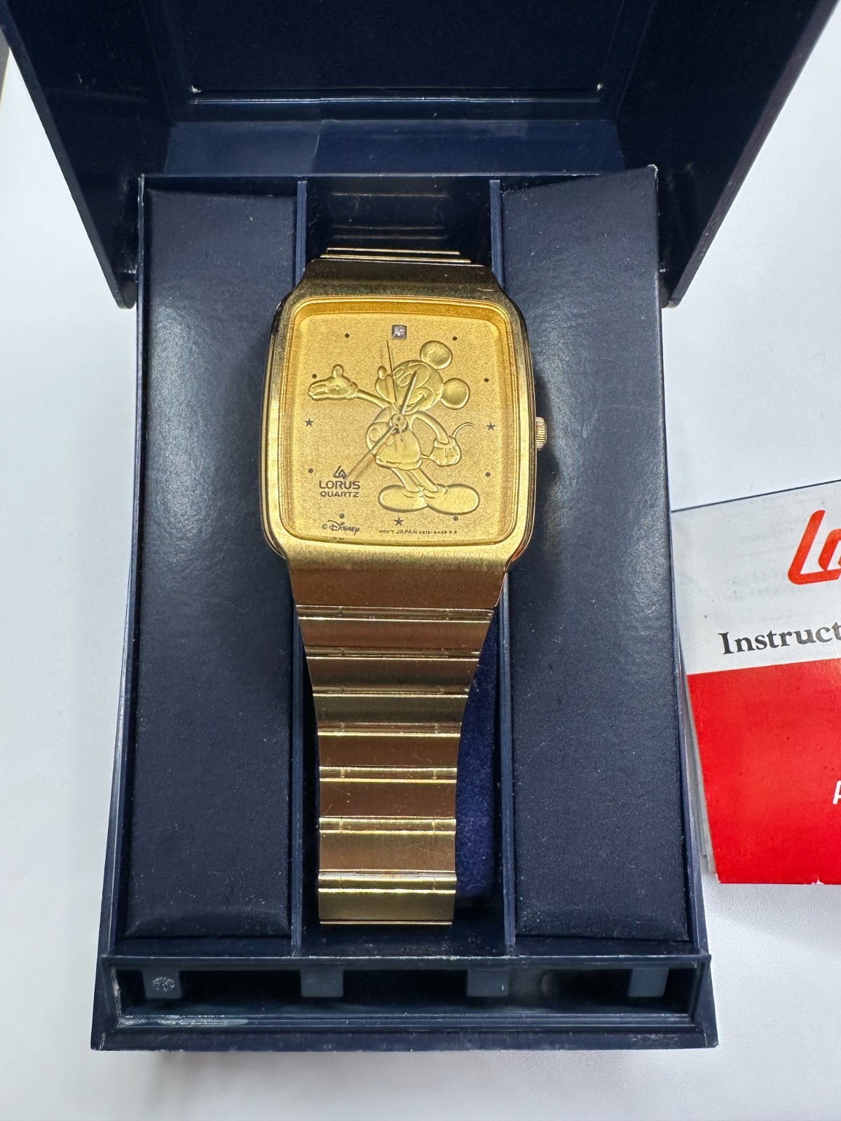 Vintage Lorus Seiko Disney Mickey Mouse Tank Watch NIB