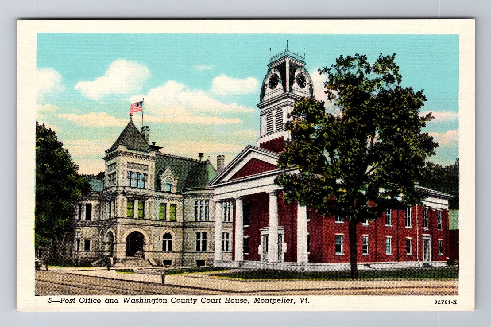 Montpelier VT-Vermont, United States Post Office, Antique, Vintage Postcard