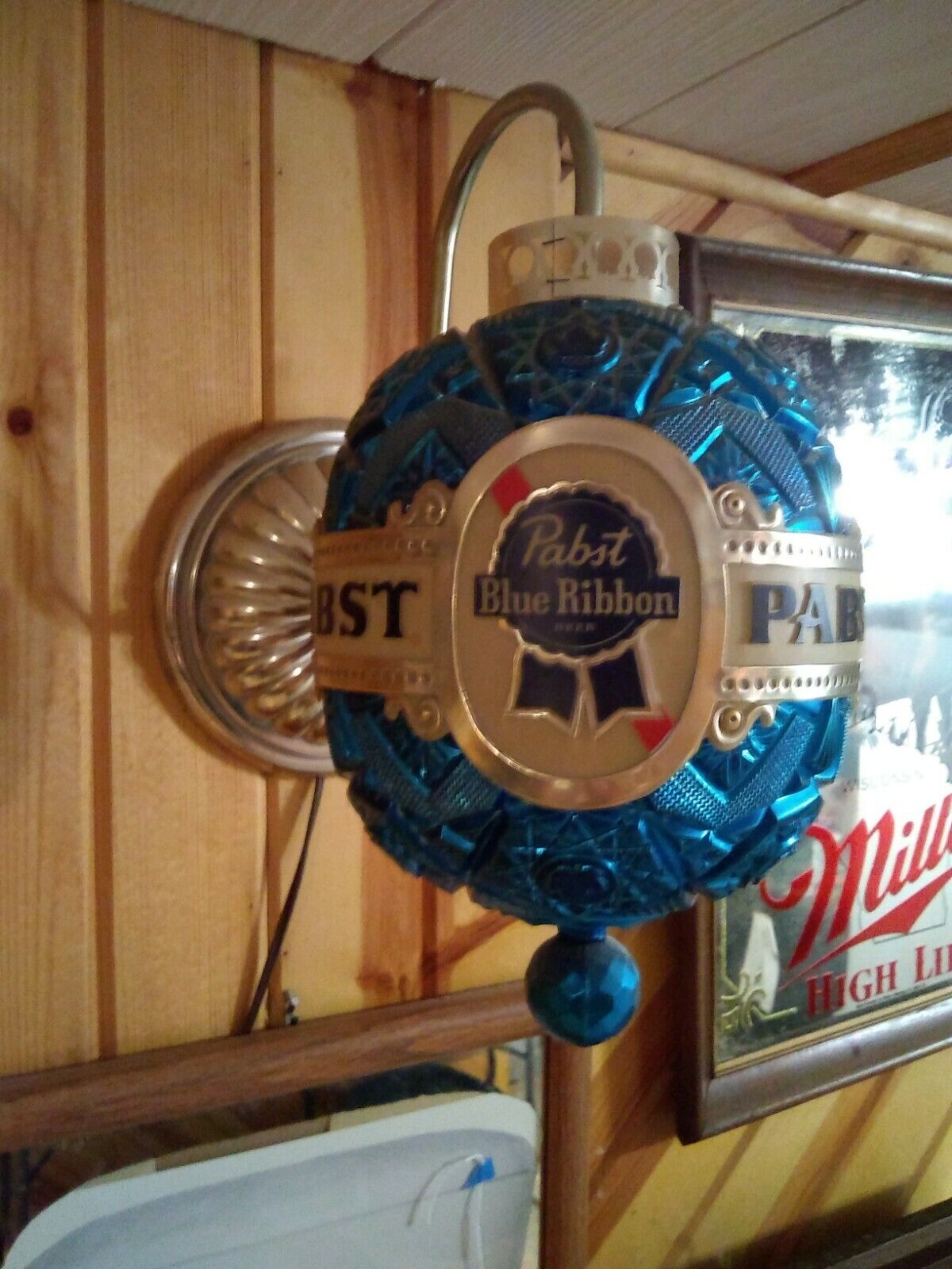 Vintage Pabst Blue Ribbon beer rotating sign very rare 1970\'s era