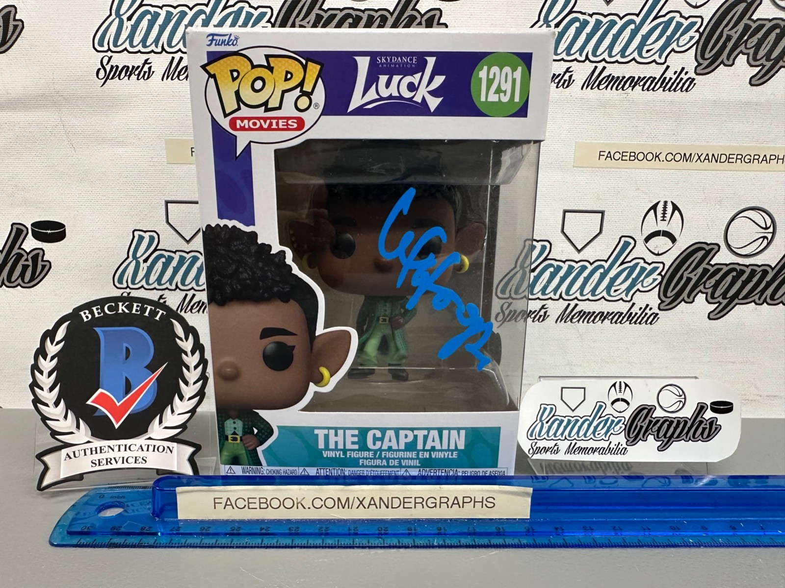WHOOPI GOLDBERG LUCK THE CAPTAIN 1291 SIGNED AUTOGRAPHED FUNKO POP-BECKETT BAS