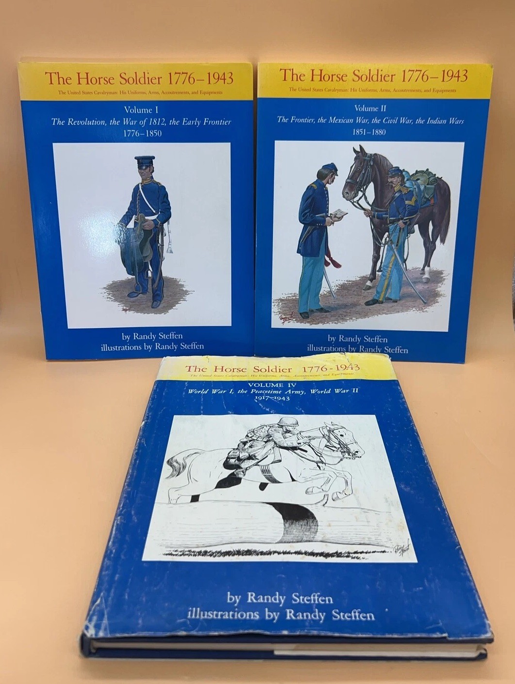 3 - The Horse Soldier 1776-1943 Volume 1, 2, 4. Randy Steffen US Cavalry Uniform