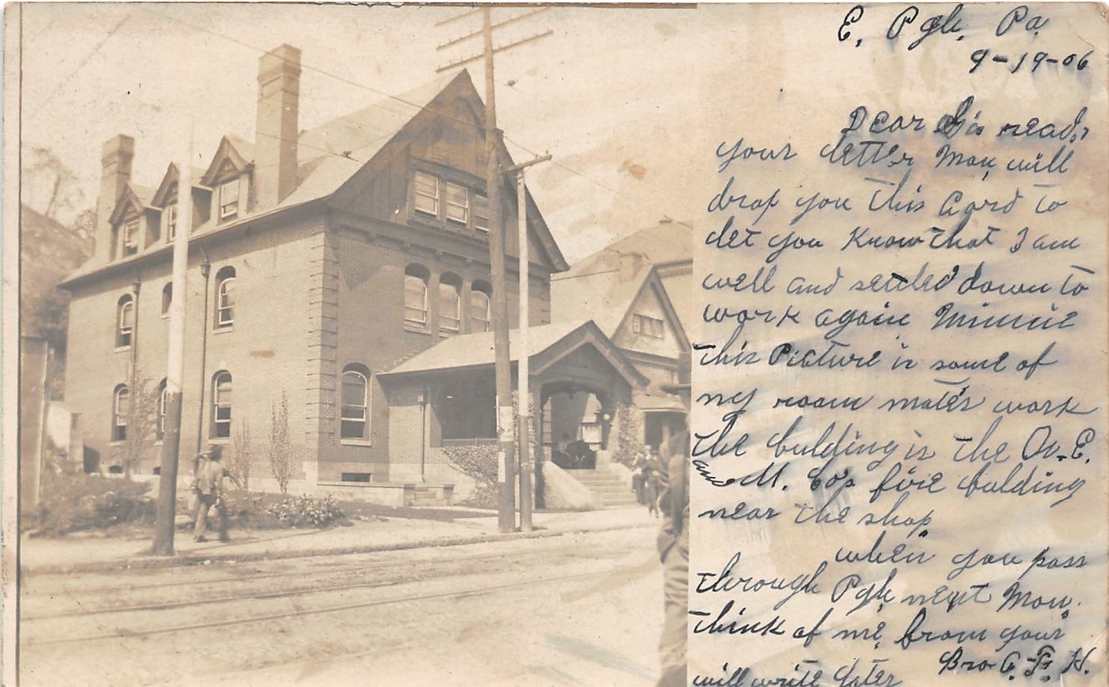 H94/ East Pittsburgh Pennsylvania RPPC Postcard c1910 Home Residence 188
