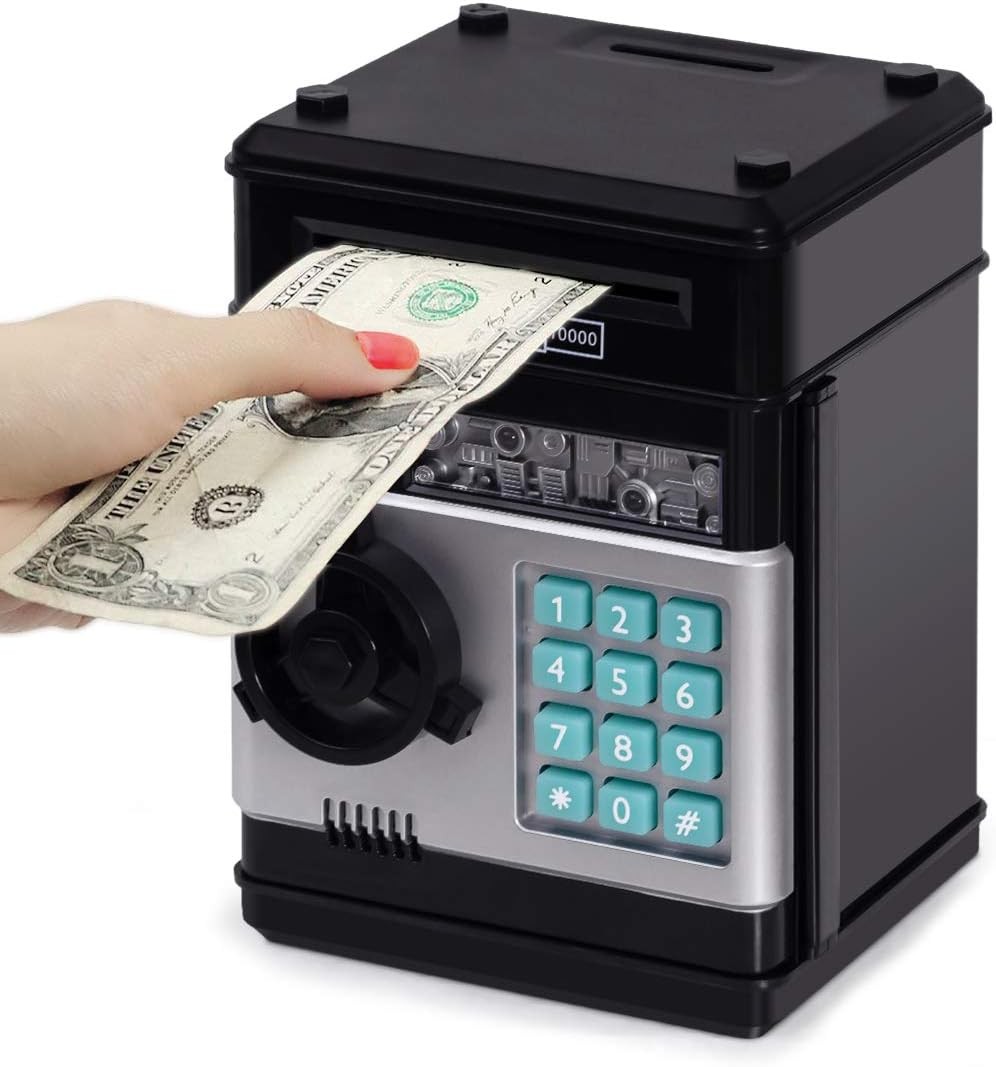 Piggy Bank Cash Coin Can ATM Bank Electronic Coin Money Bank, Money Savings Box