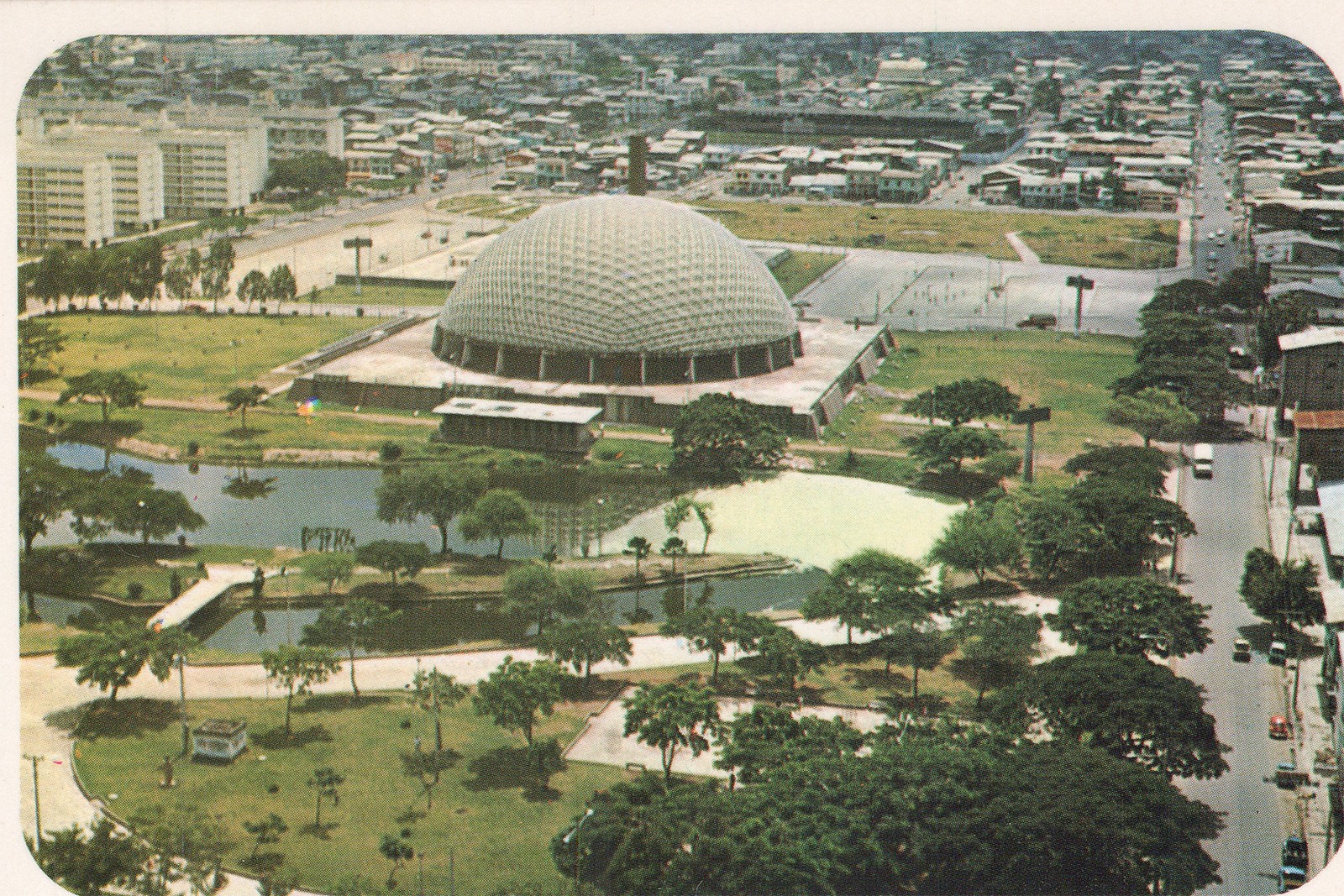 Photochrome Postcard Guayaquil Ecuador Civic Center Panoramic View