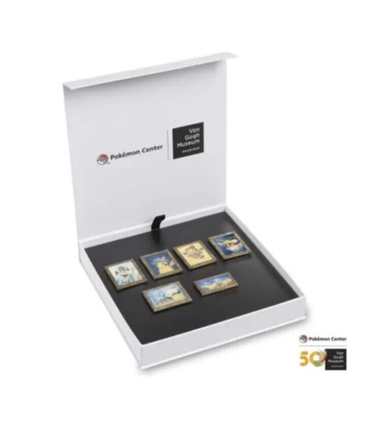 Pokémon Center x Van Gogh Museum Pin Box Collection Set Brand New Sealed
