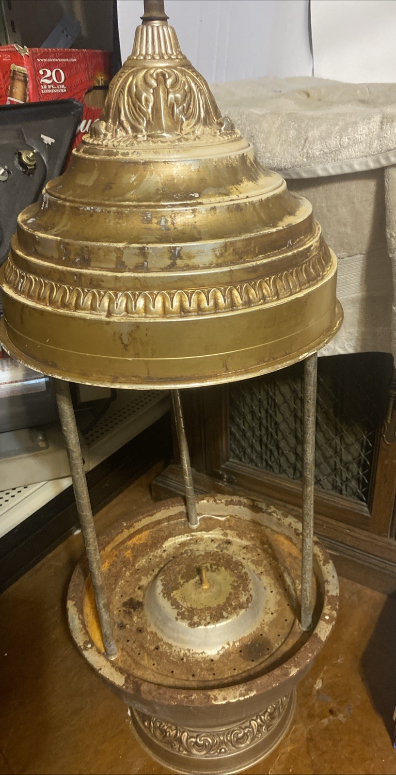 Vintage 1970\'s 34” Goddess Mineral Oil Rain Lamp Table Top FOR PARTS OR REPAIR