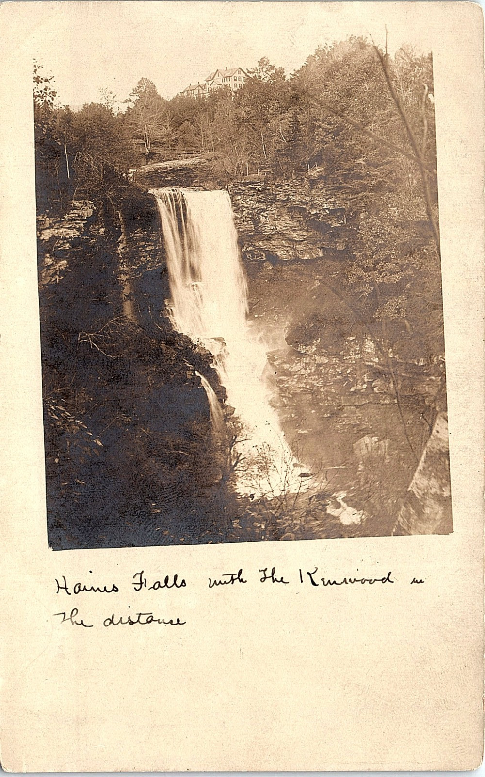 Vintage Postcard 1900s Haines Falls Catskill Mountains New York Real Photo