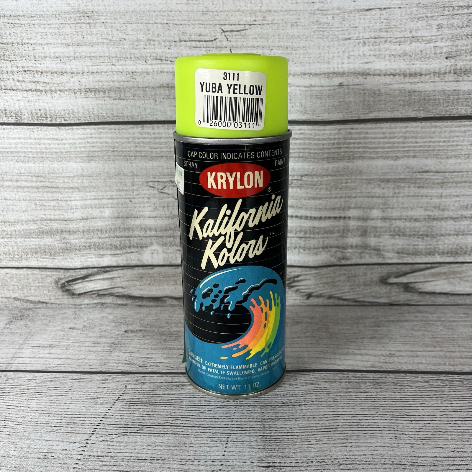 Vintage KRYLON KALIFORNIA KOLORS 3111 YUBA YELLOW SPRAY PAINT CANS Collector