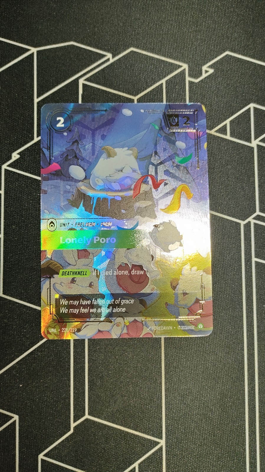 2026 RIFTBOUND: Lonely Poro 221/219 Unl-Unleashed Overnumbered League Of Legends