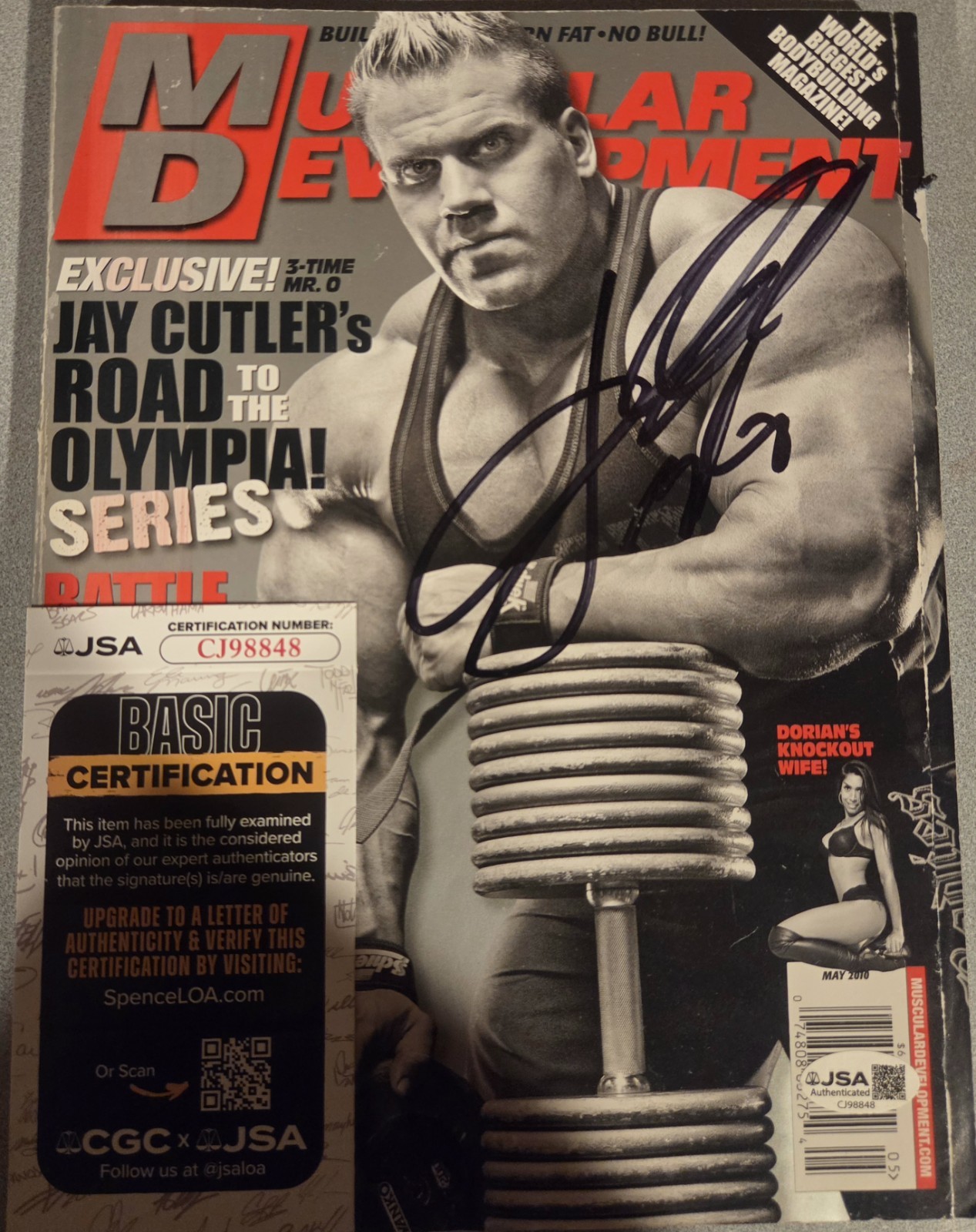 Jay Cutler Signed Muscular Development Magazine Cover, JSA Authenticated