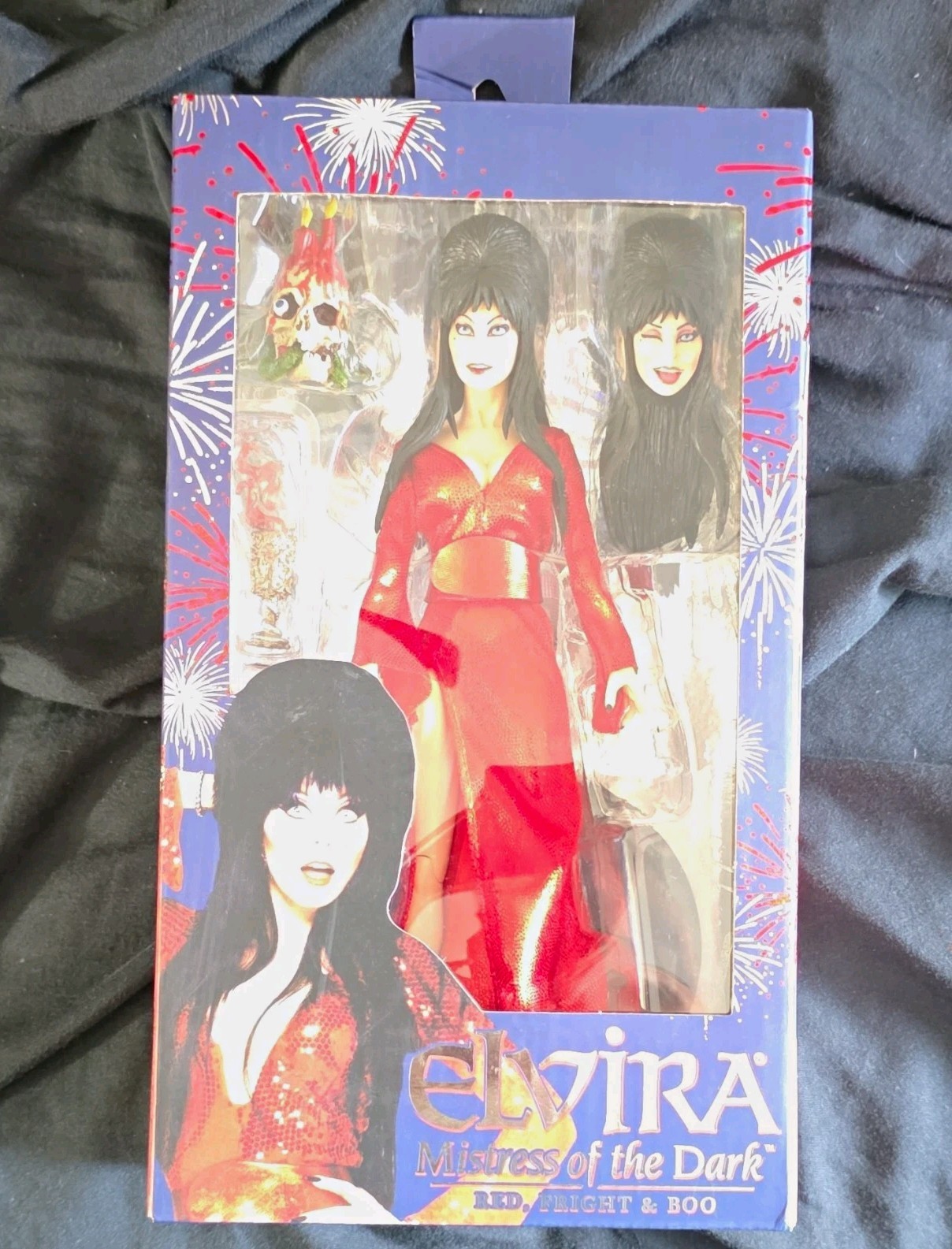 NECA Elvira Mistress of the Dark Red, Fright & Boo Figure 2023 Opened Box