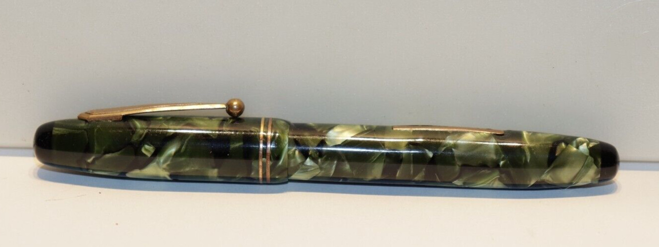 1930's Green Parker Parkette Fountain Pen 14k Nib