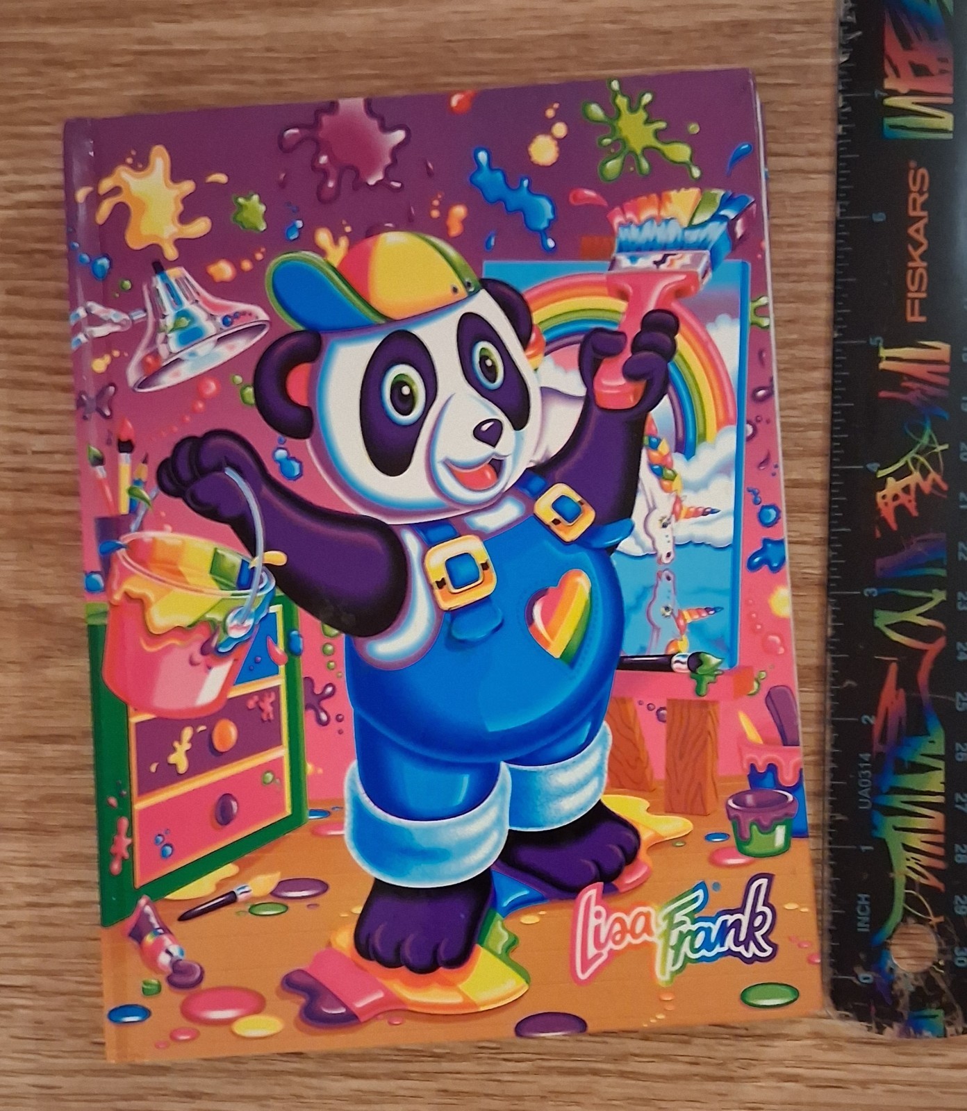 Lisa Frank Panda Painter Hard Cover Writing Book