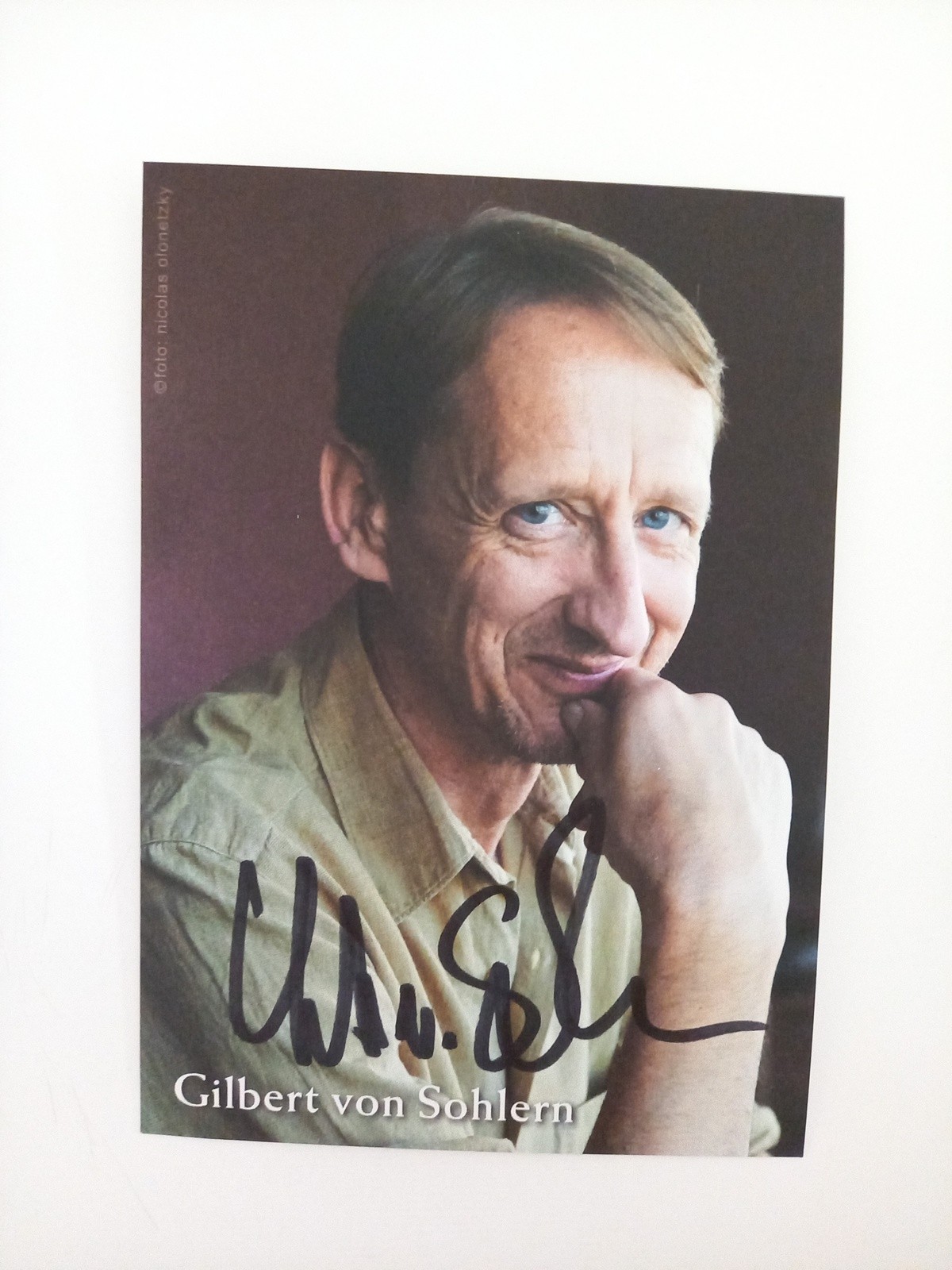 Gilbert von Sohlern - original autograph - approx. 15x10cm - autograph card