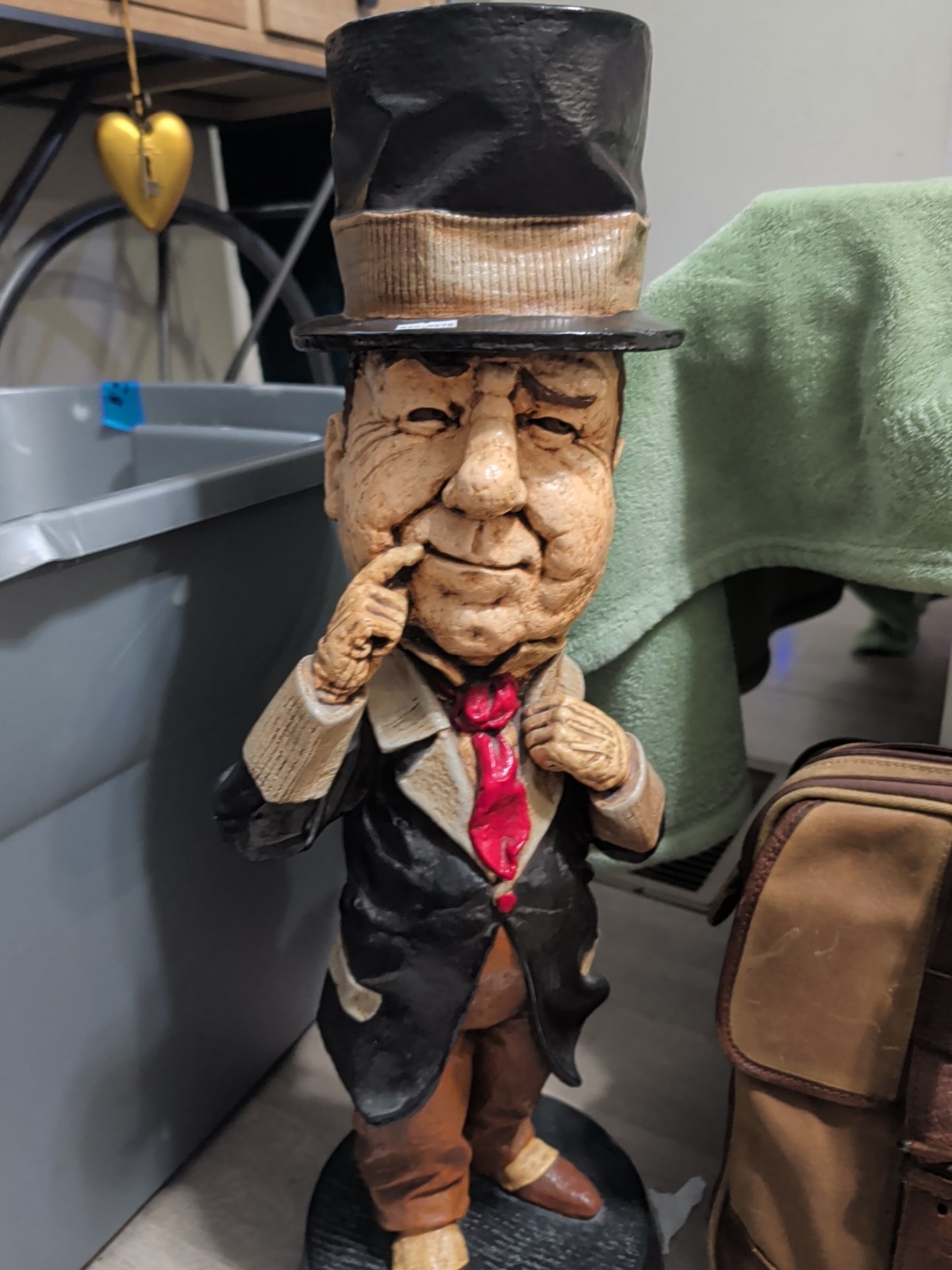 Vintage  W. C. Fields Chalkware Statue. 1964 20+ inches