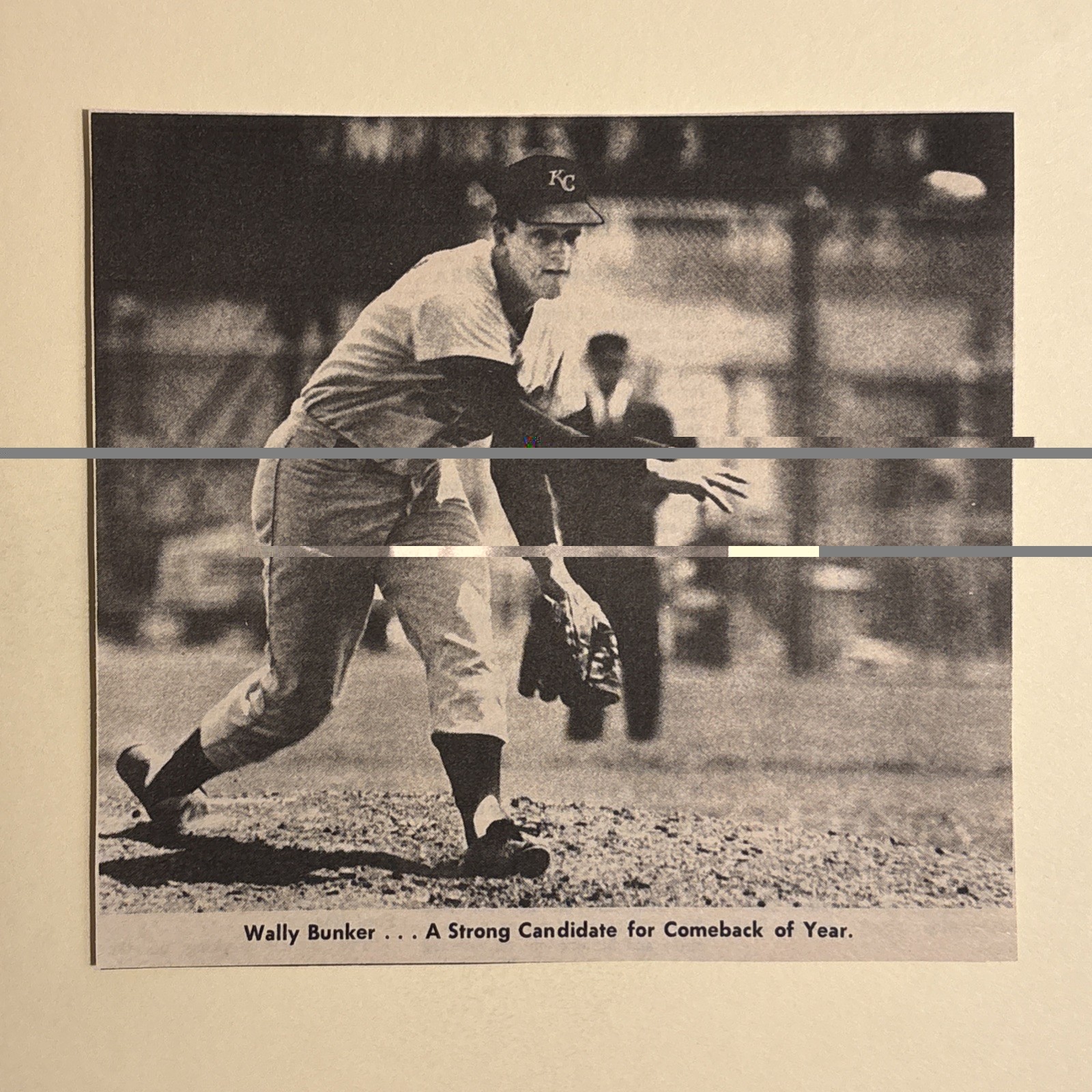 Wally Bunker Kansas City Royals 1969 Sporting News Baseball 5X6 Panel Wally Bunker Kansas City Royals 1969 Sporting News Baseball 5X6 Panel