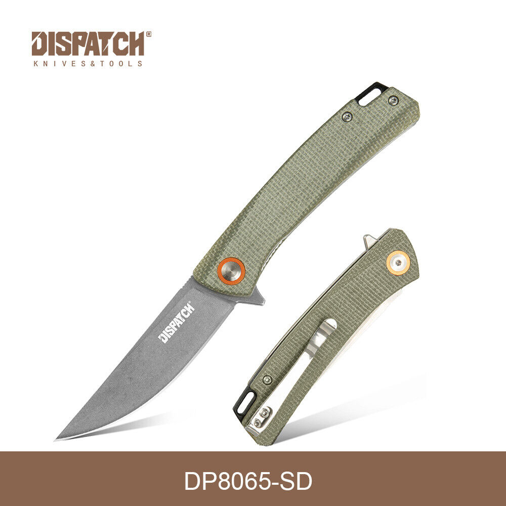 4\'\' Camping Pocket Knife Folding Knife Anti-rust 8Cr Blade w/Micarta Handle EDC