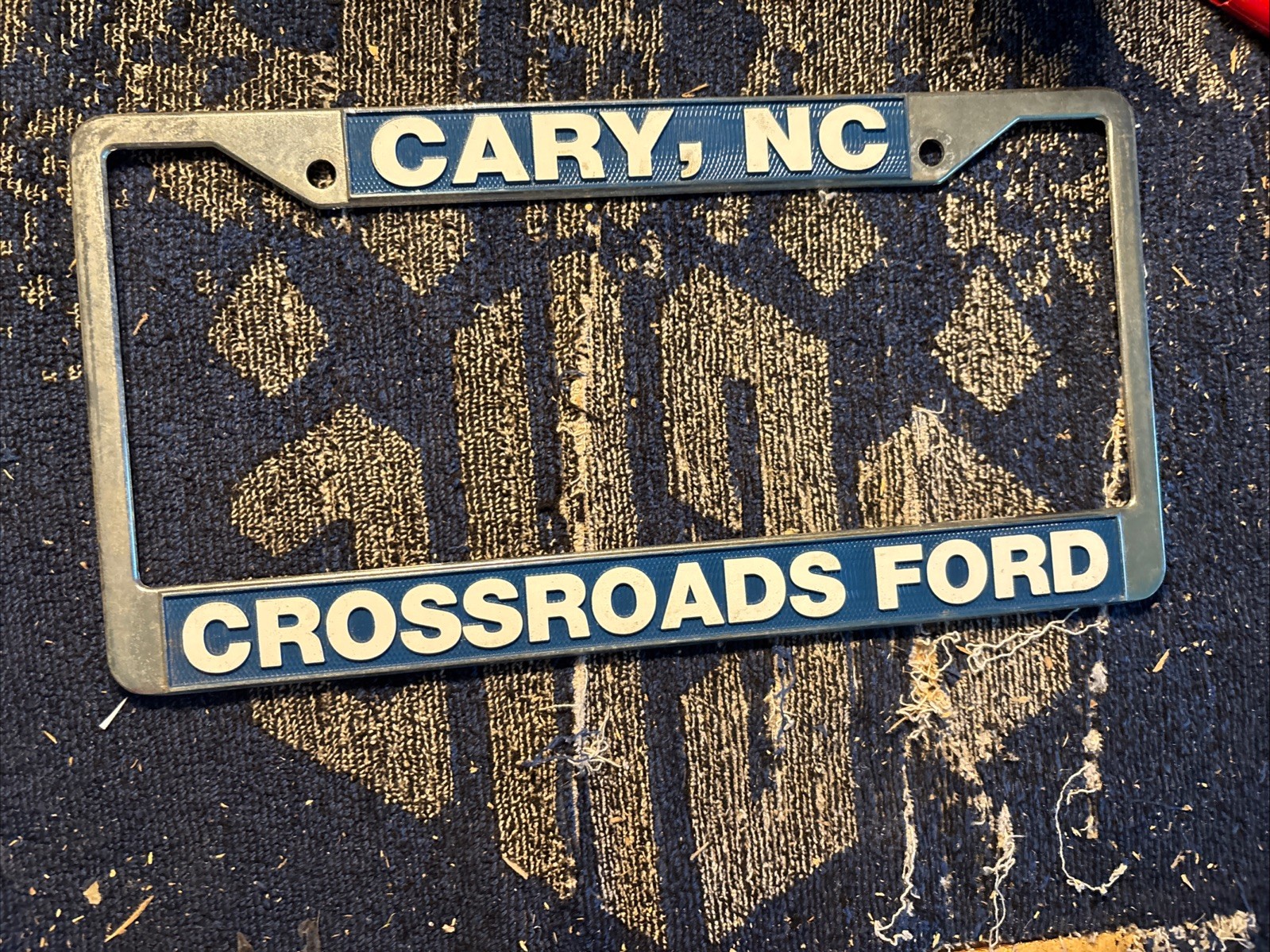 Crossroads Ford Cary NC Metal Dealership License Plate Frame Tag