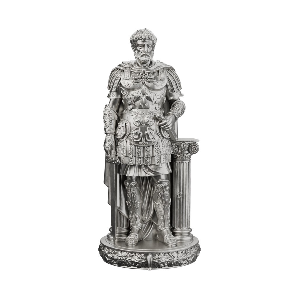 Marcus Aurelius Statue Solid .999 Fine Silver Made to Order 3-12 oz t