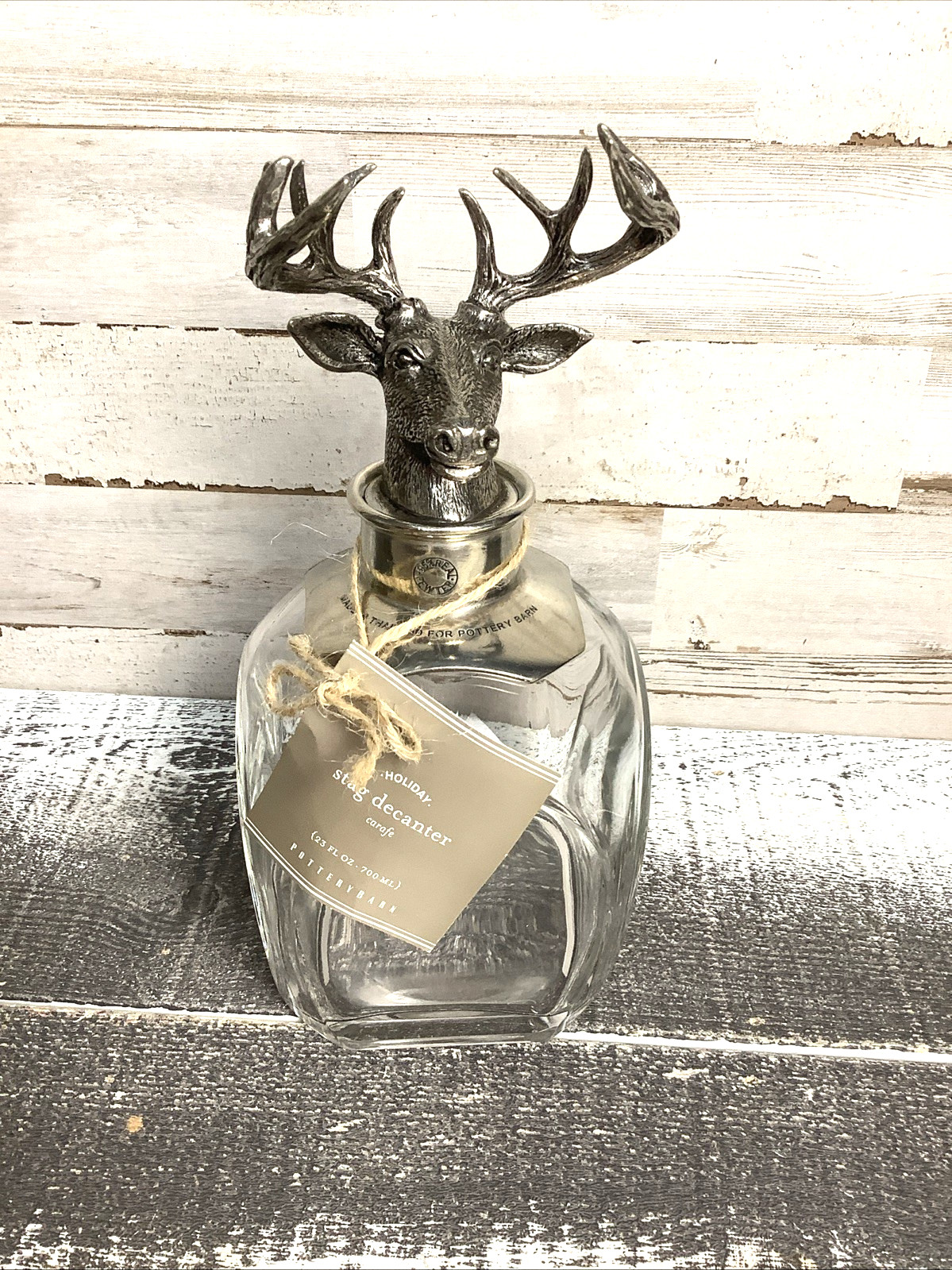 Pottery Barn Stag Decanter