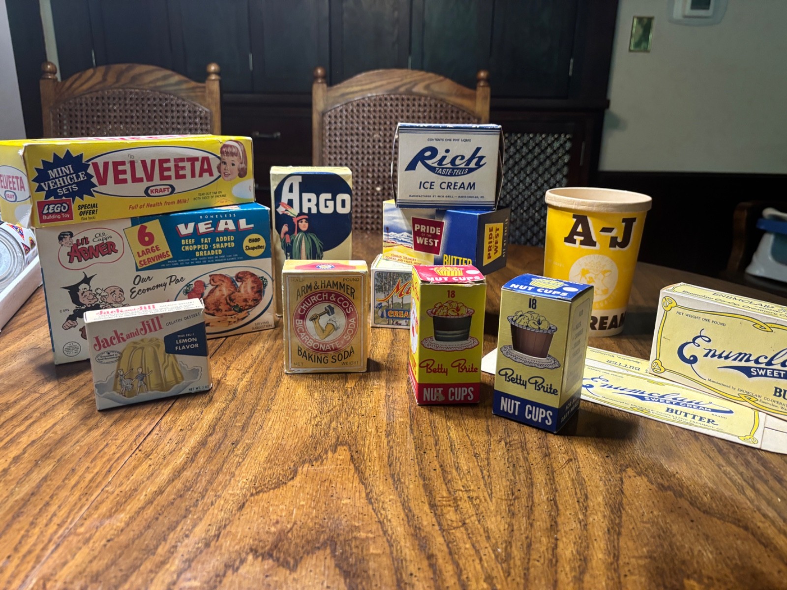 Vintage Kitchen Advertising- MISC cartons- lot of 13 pieces- 1950’s-70’s