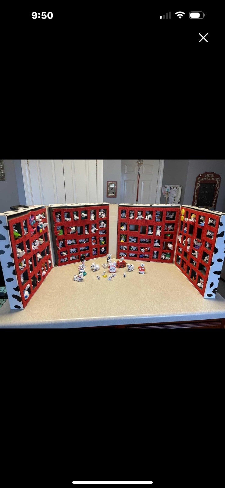 Disney 101 Dalmatians Figurine Set/Lot w/ Carrying Case, complete sets McDonald