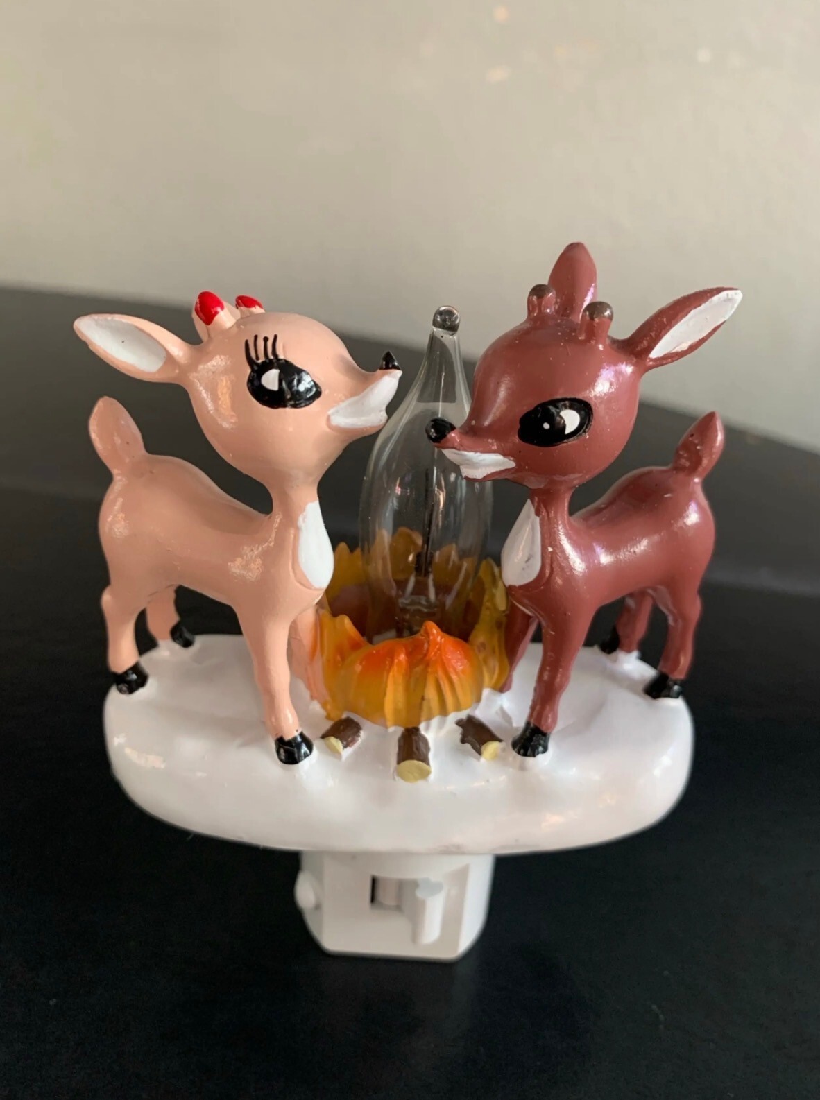 Christmas Reindeer Campfire Flickering Night Light Rudolf Christmas Reindeer Campfire Flickering Night Light Rudolf