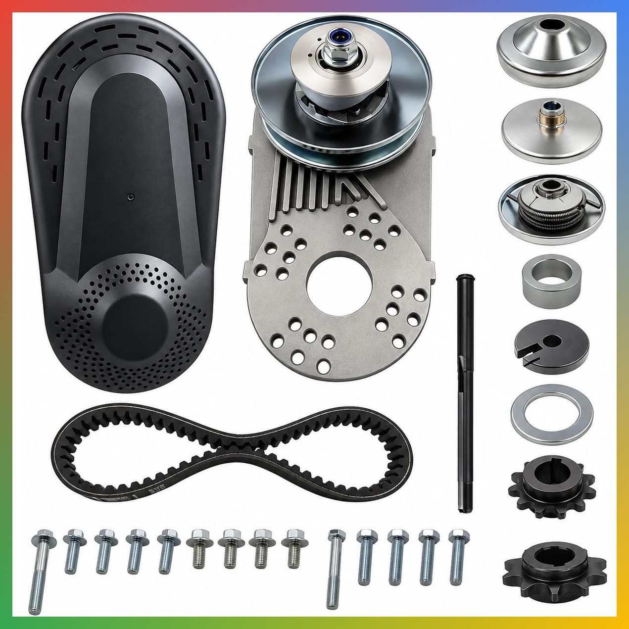 Torque Converter Clutch 3/4 Inch Bore CVT Drive Kit For Go Kart Mini Bike Torque Converter Clutch 3/4 Inch Bore CVT Drive Kit For Go Kart Mini Bike