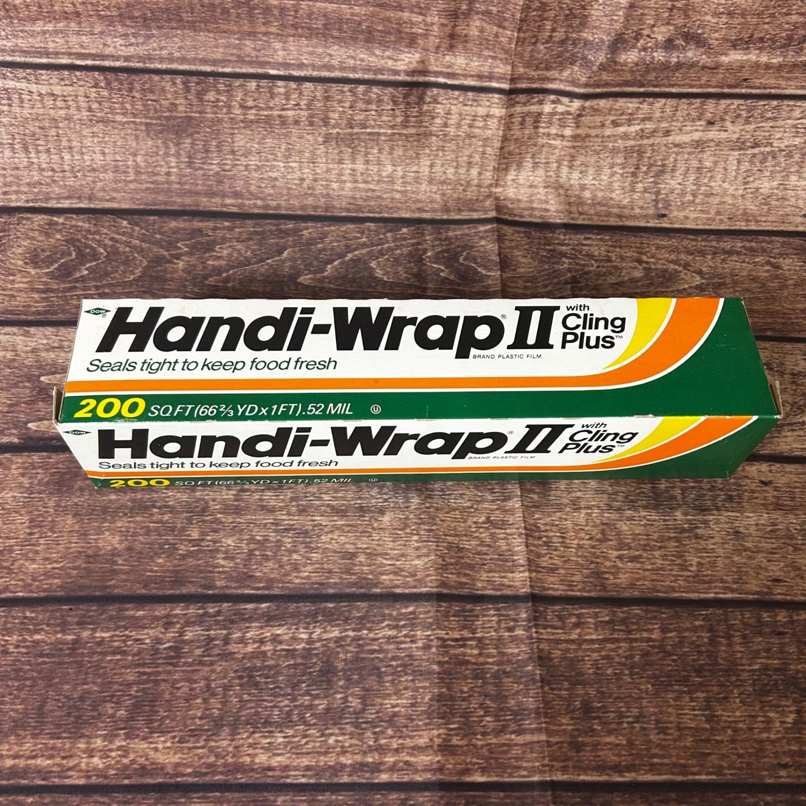 Vintage 1982 Dow Handi-Wrap II Cling Plus 200 SQ FT Sealed Plastic Film Prop