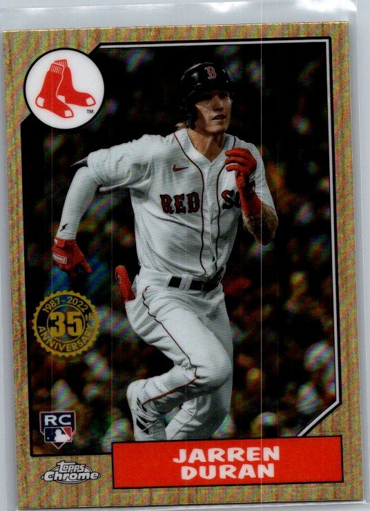 2022 Topps Chrome #87BC-19 Jarren Duran 1987 Topps Baseball 35th Anniversary