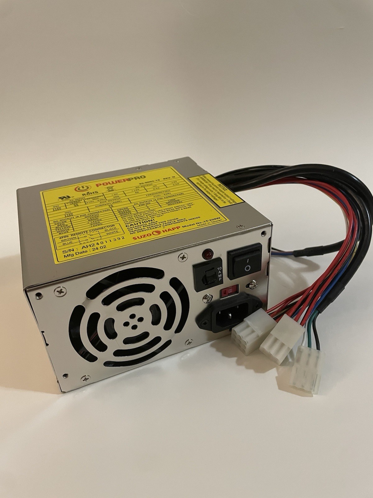 Happ Power Pro 20 Amp Switching  Power Supply Arcade 8 Liner 200 watt pc 12 volt