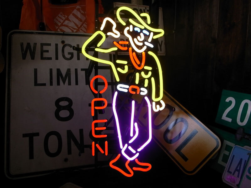 New Las Vegas Cowboy Open Neon Light Sign 19\