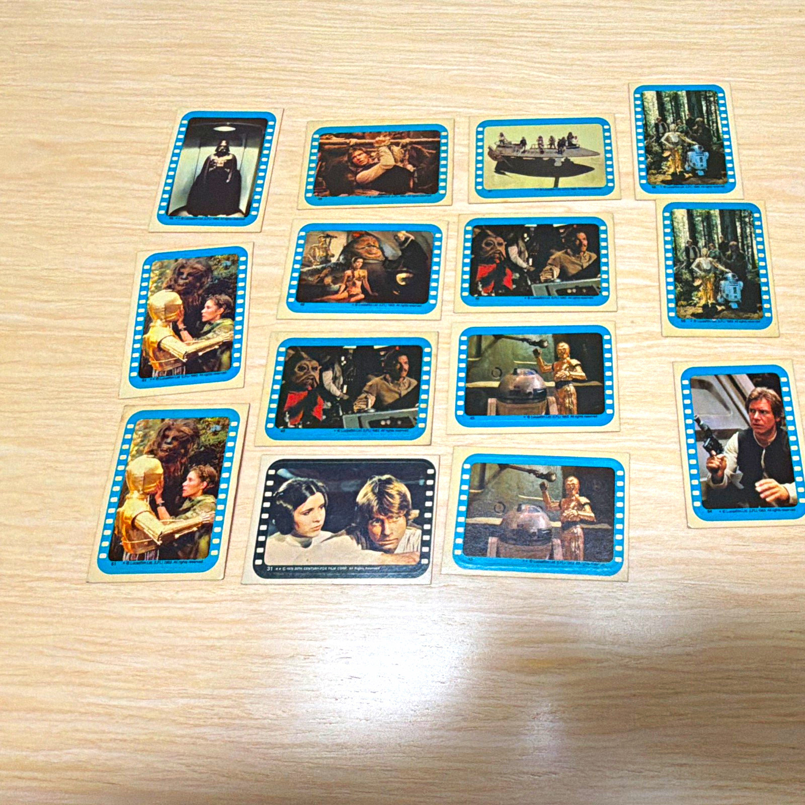 Topps 1983 Star Wars Empire Strikes Back Trading Card Lot 14 Vader R2-D2