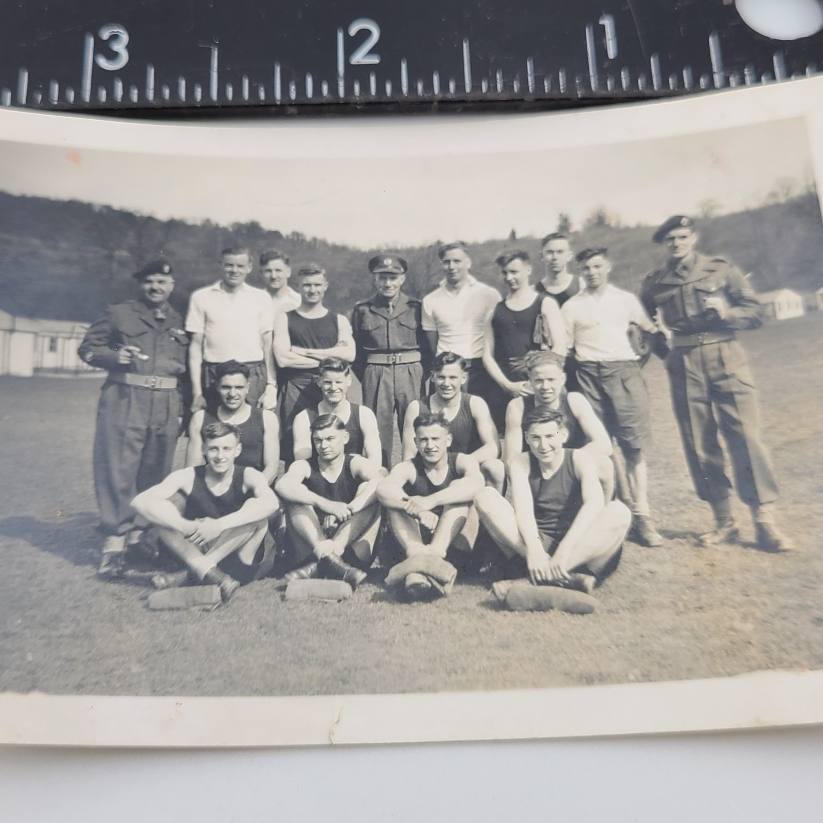 Wales Golden Breconshire British Army Troop Group 1950s Vintage Photo