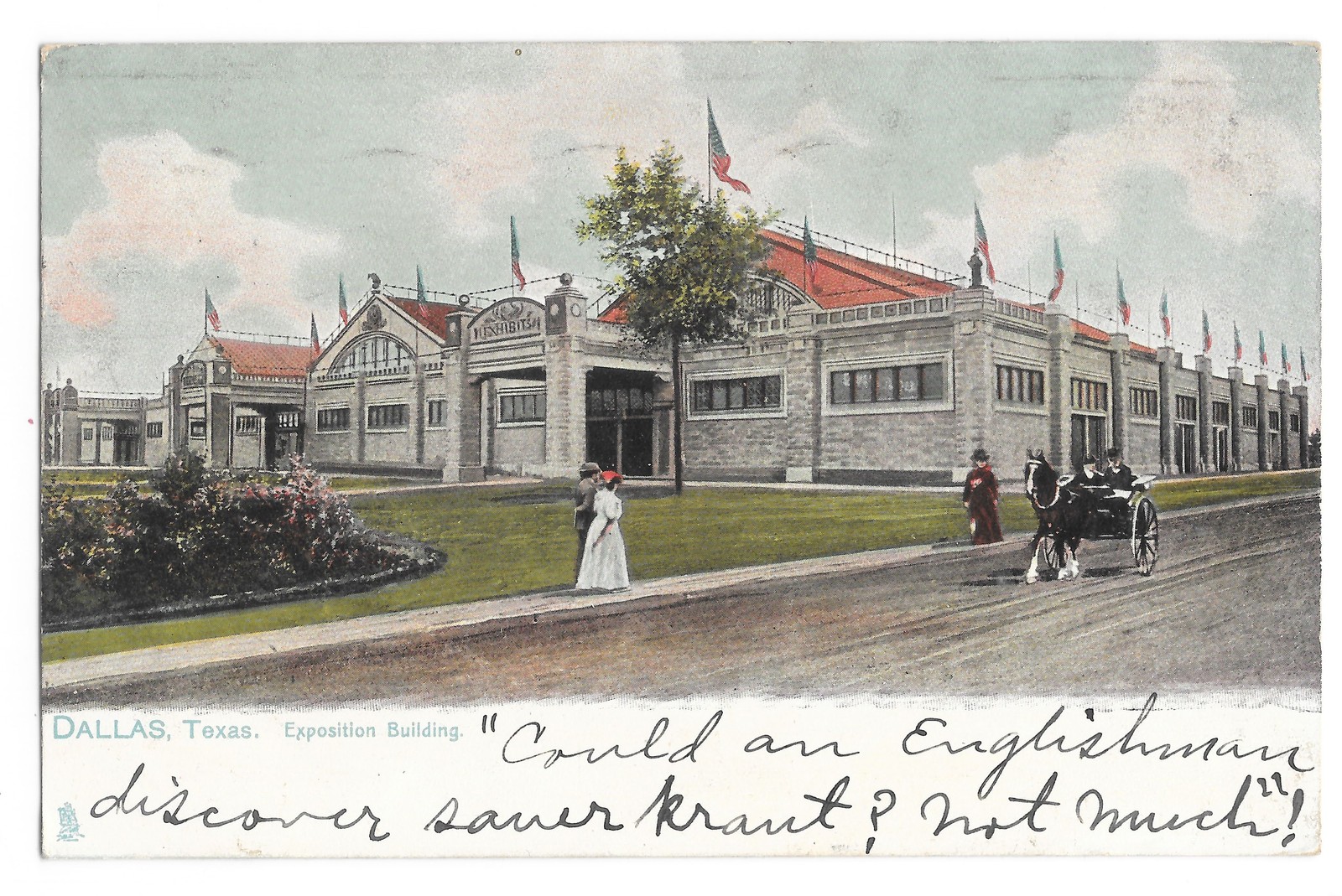 Dallas TX Exposition Building Tuck's Postcard 1907 Texas State Fair