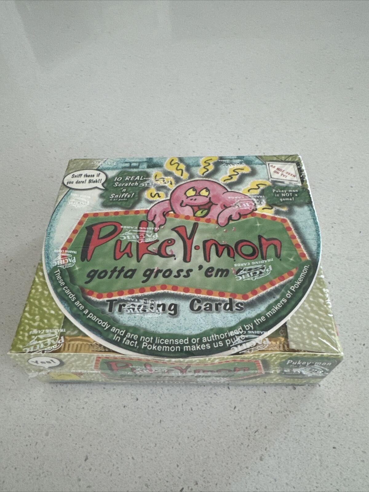 PUKEY-MON NEW/SEALED BOX 36-PACKS PUKEYMON POKEMON PARODY LIKE GARBAGE PAIL KIDS