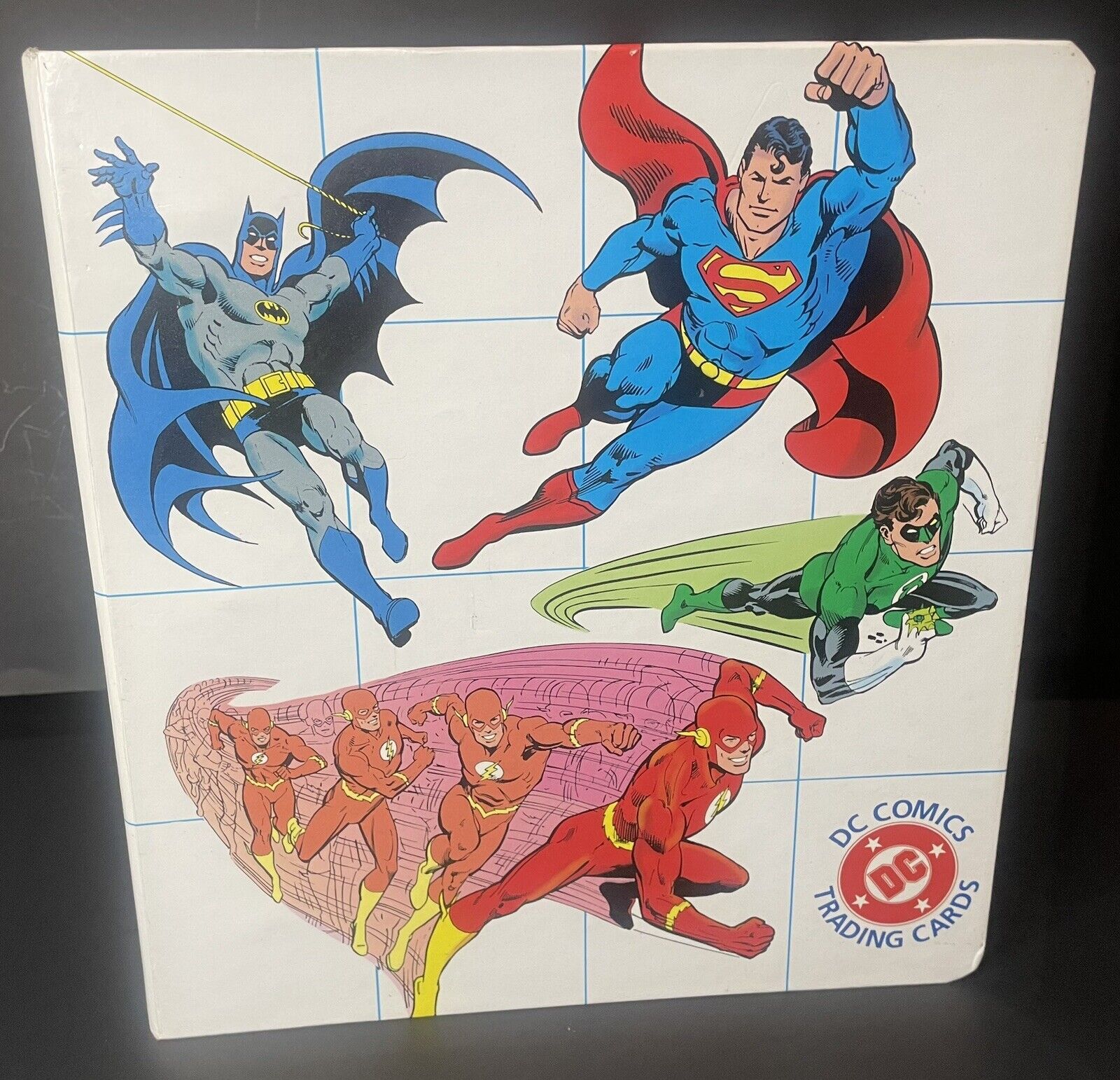 VINTAGE 1992 DC COMICS TRADING CARD BINDER RARE