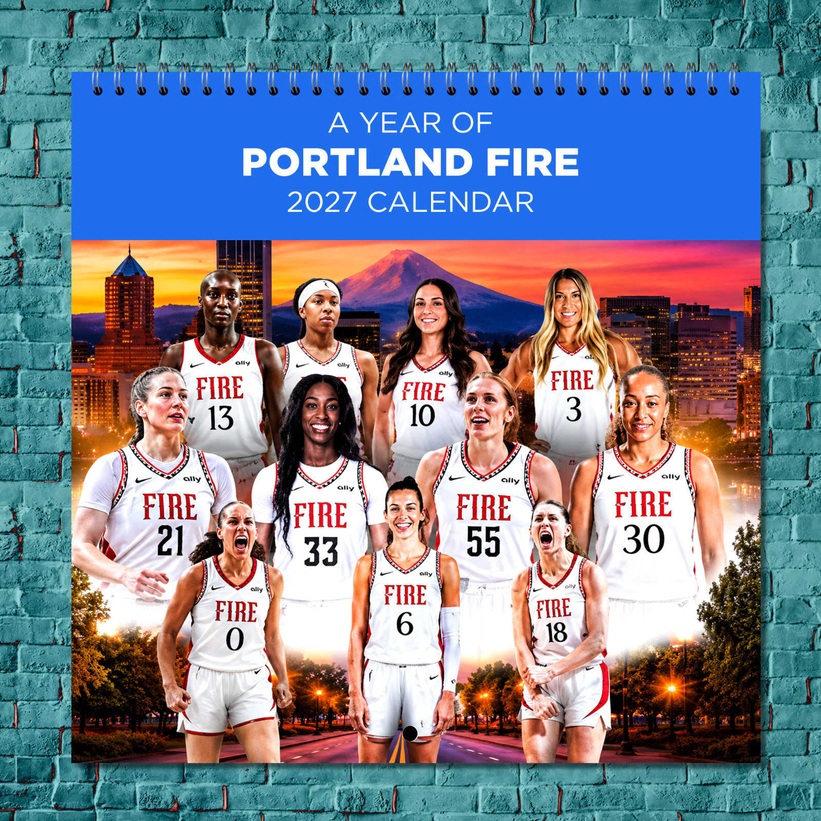 Portland Fire 2027 Wall Calendar 12 Month Celebrity Photo Fan Collectible