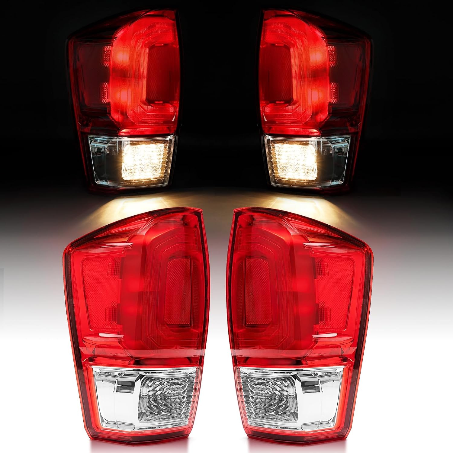 MAYELLO Pair Red Tail Lights Rear Lamps w/bulbs fit for 2016 2017 2018 2019 2020