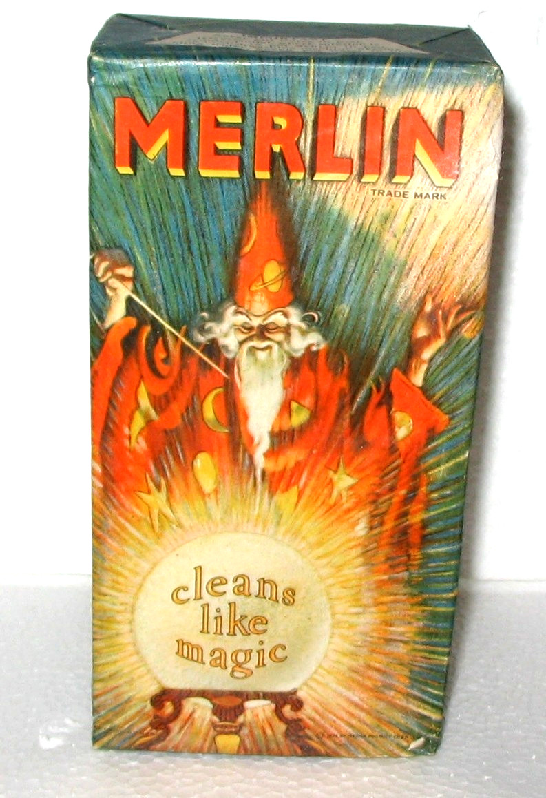 ANTIQUE MERLIN CLEANER WASHING POWDER LAUNDRY SOAP BOX WIZARD CLEANSER ANTIQUE MERLIN CLEANER WASHING POWDER LAUNDRY SOAP BOX WIZARD CLEANSER