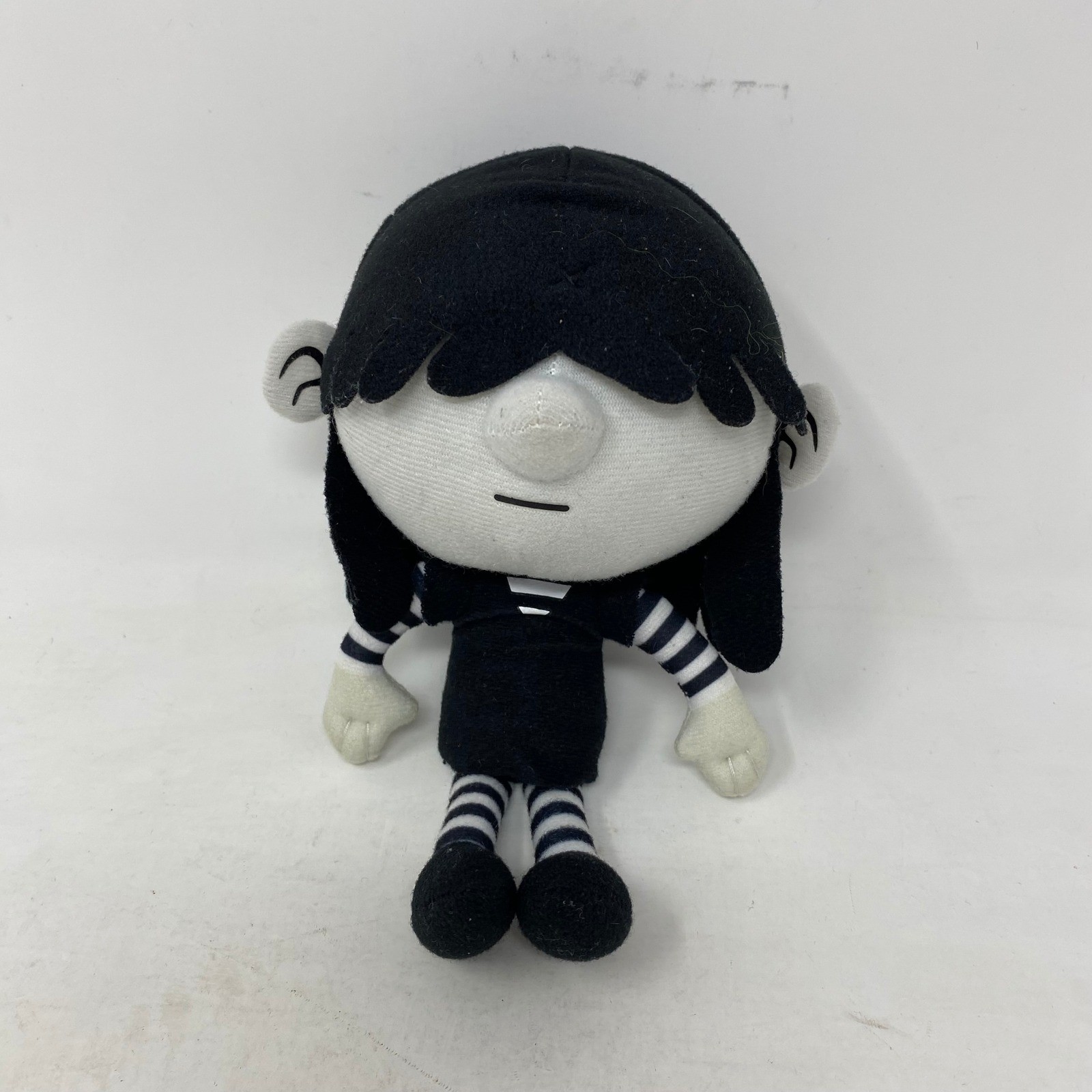 Nickelodeon The Loud House Lucy Loud Goth 8 Inch Plush Doll Black White Striped