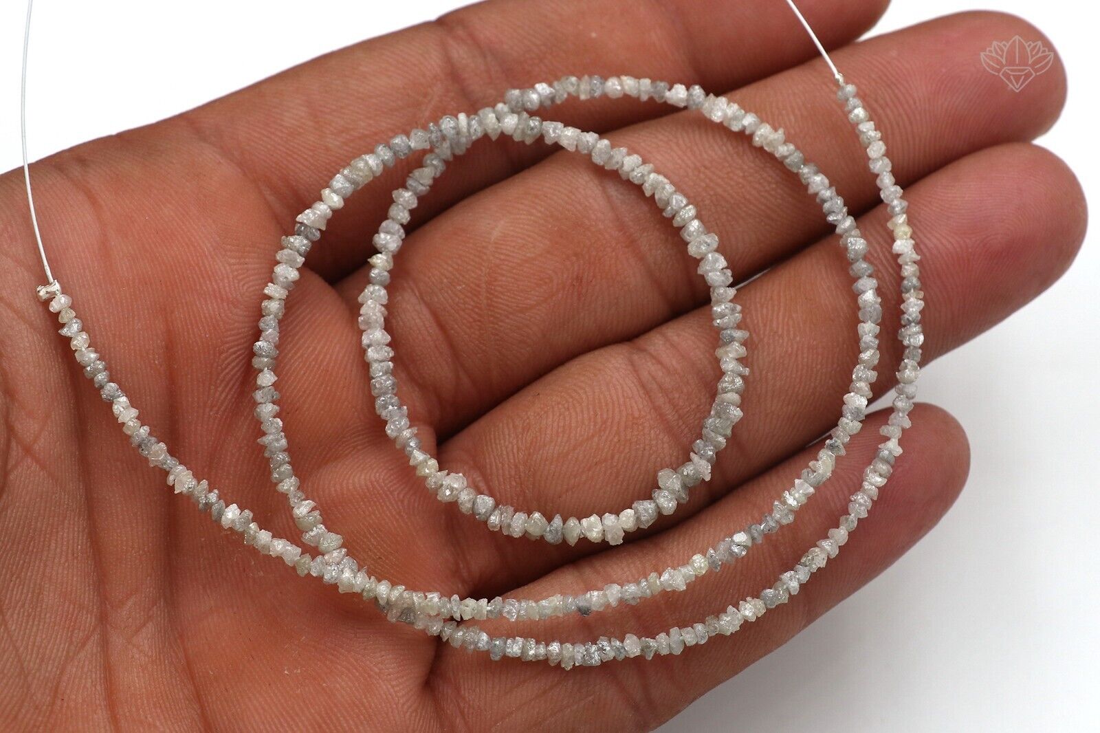 19 Cts Raw Grey White Diamond Beads Rough Uncut Diamond Beads 17\
