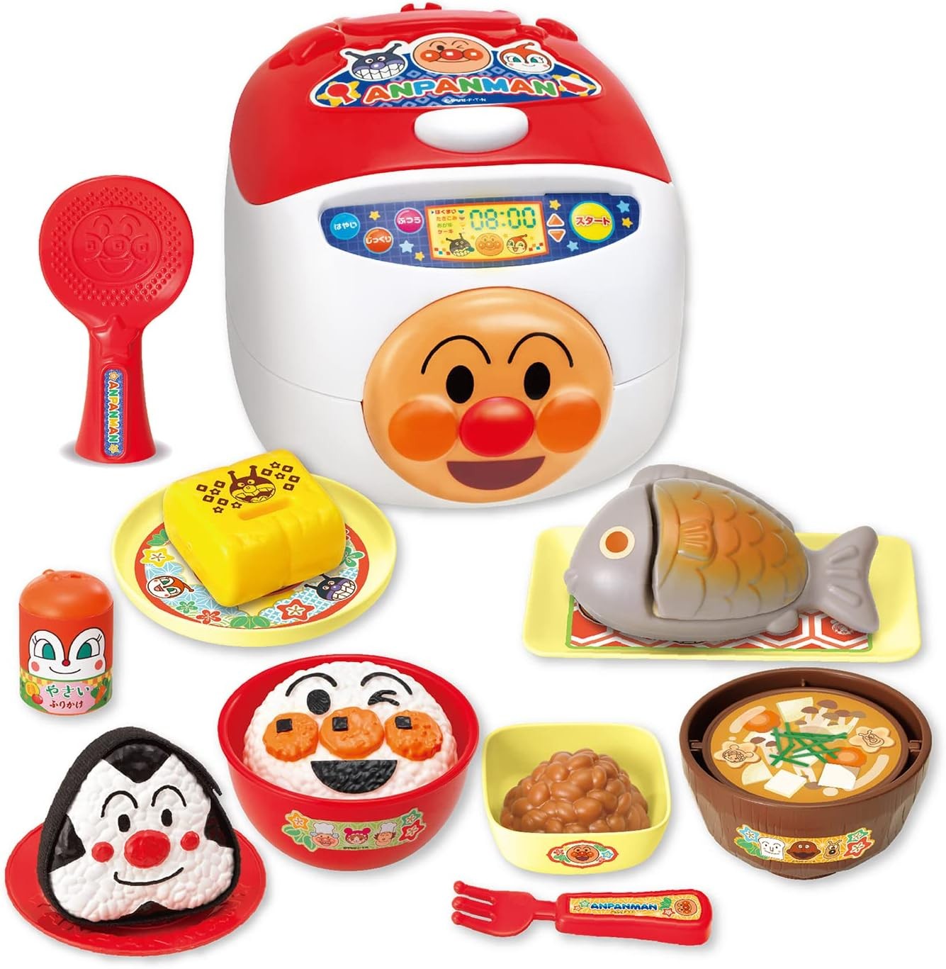 JoyPalette Anpanman Talking Rice Cooker Japanese Food Play Set Japan NEW
