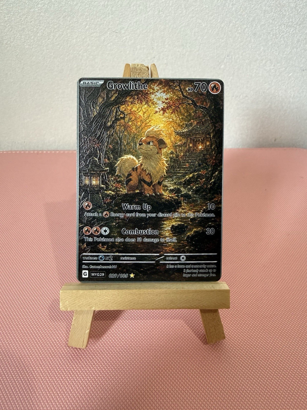 Growlithe Fall Pokemon Card DISPLAY CARD