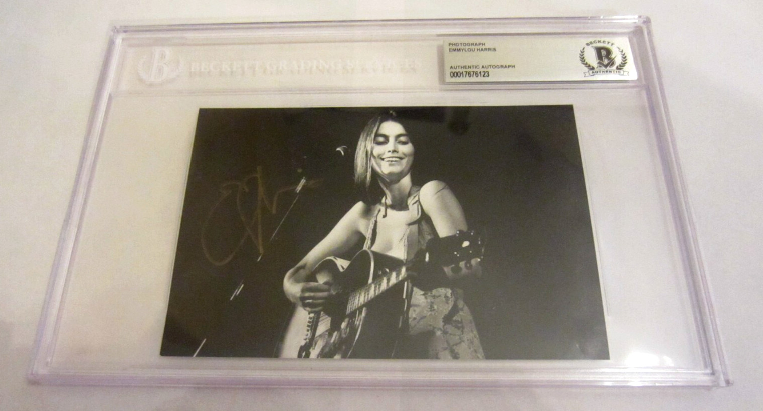 Emmylou Harris signed autographed 4x6 photo Beckett BAS Two More Bottles of Wine