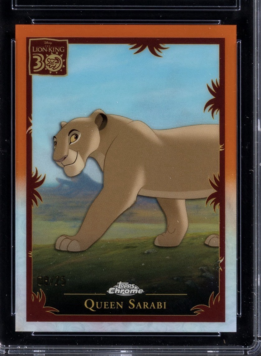 2024 Topps Chrome Disney Queen Sarabi Lion King 30th Orange 8/25 Gem 💎 10 CGC
