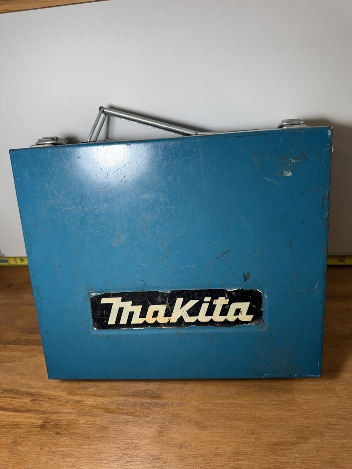 Vintage Makita Blue Metal Tool Box (BOX ONLY) Drill Case 12x10x3\
